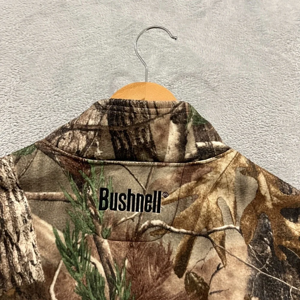 Bushnell Camo Jacket Men Medium Realtree AP Heavy Fleece Lined Pull Over Hunting